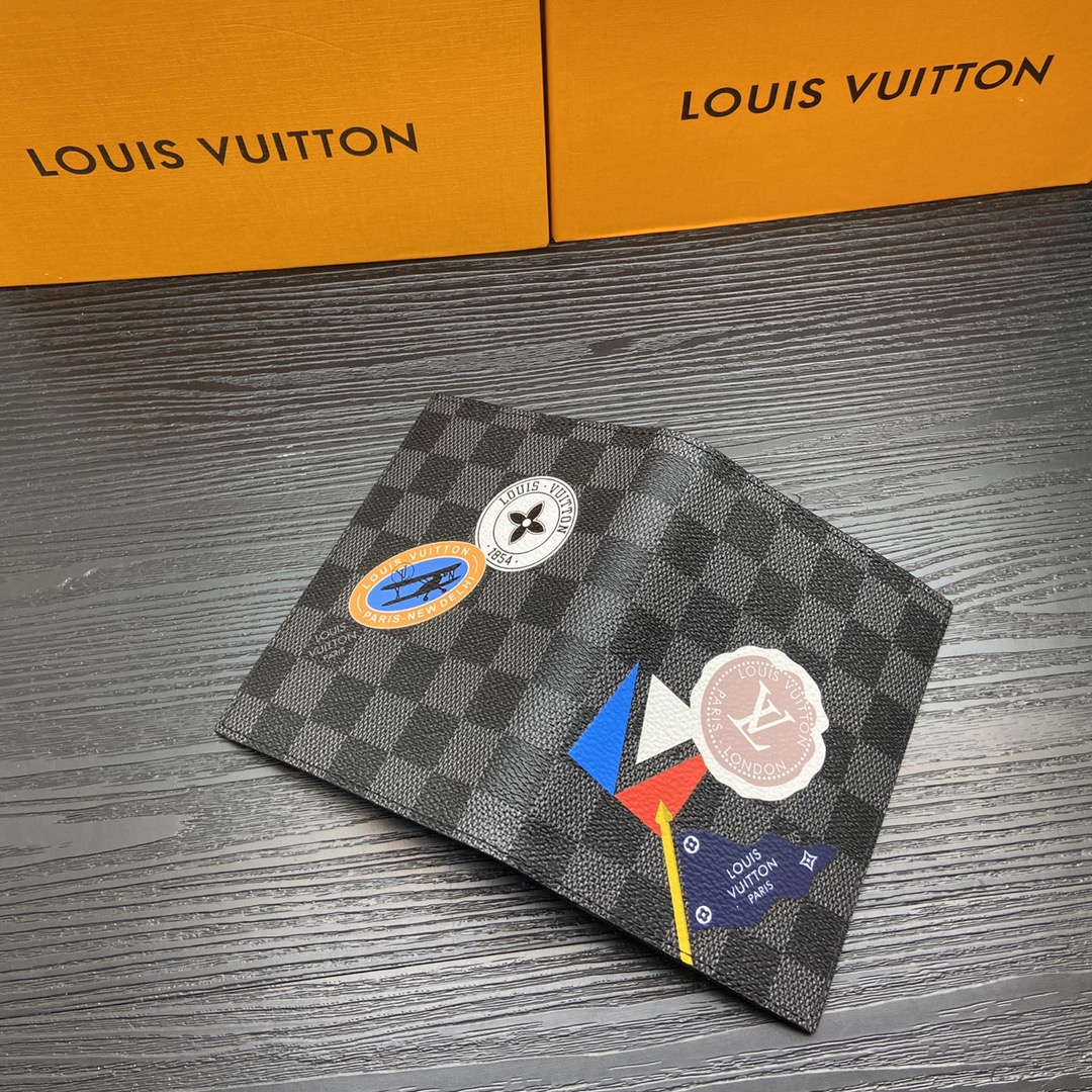 Classic leather passport holder details