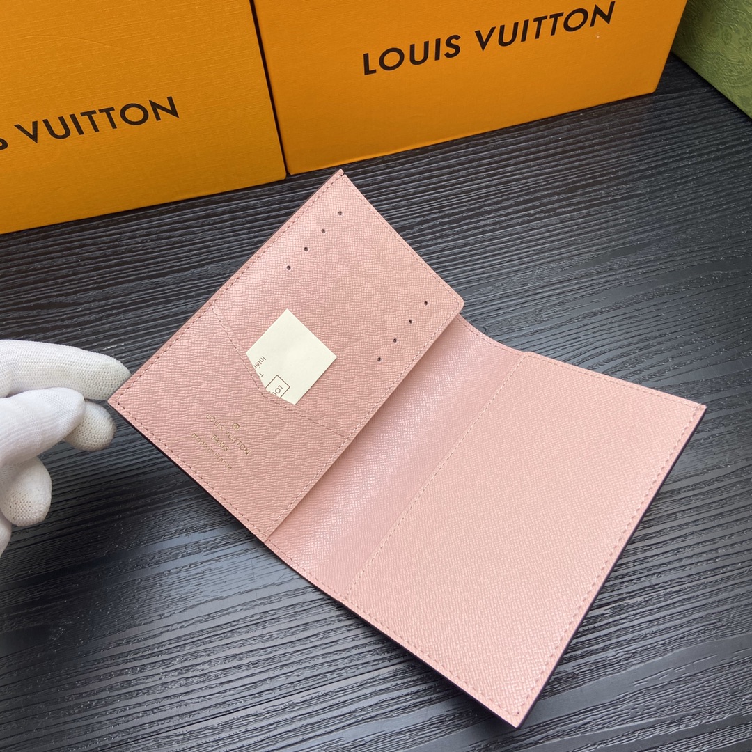 Leather passport wallet in a bag