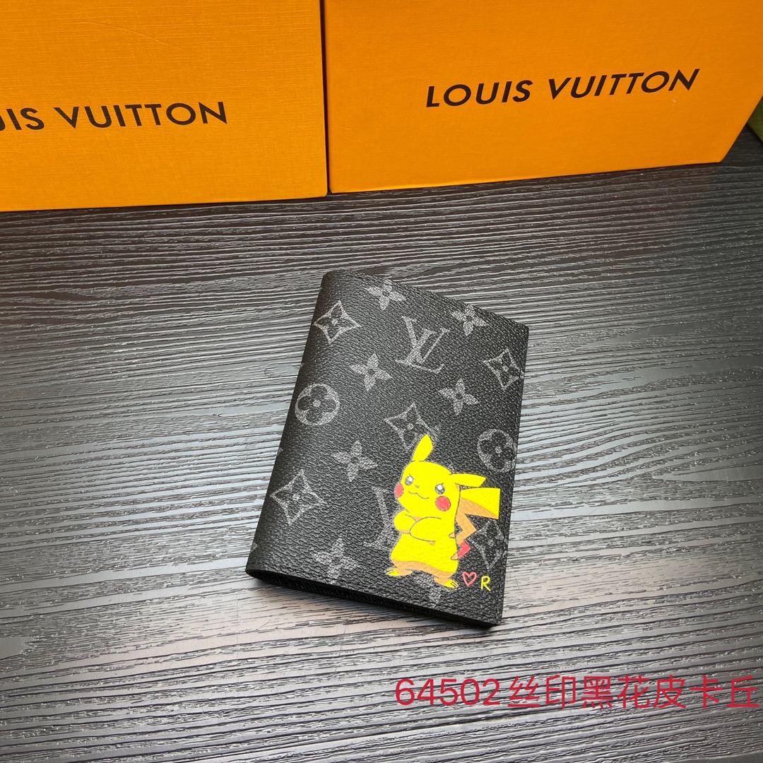 Leather passport holder front view