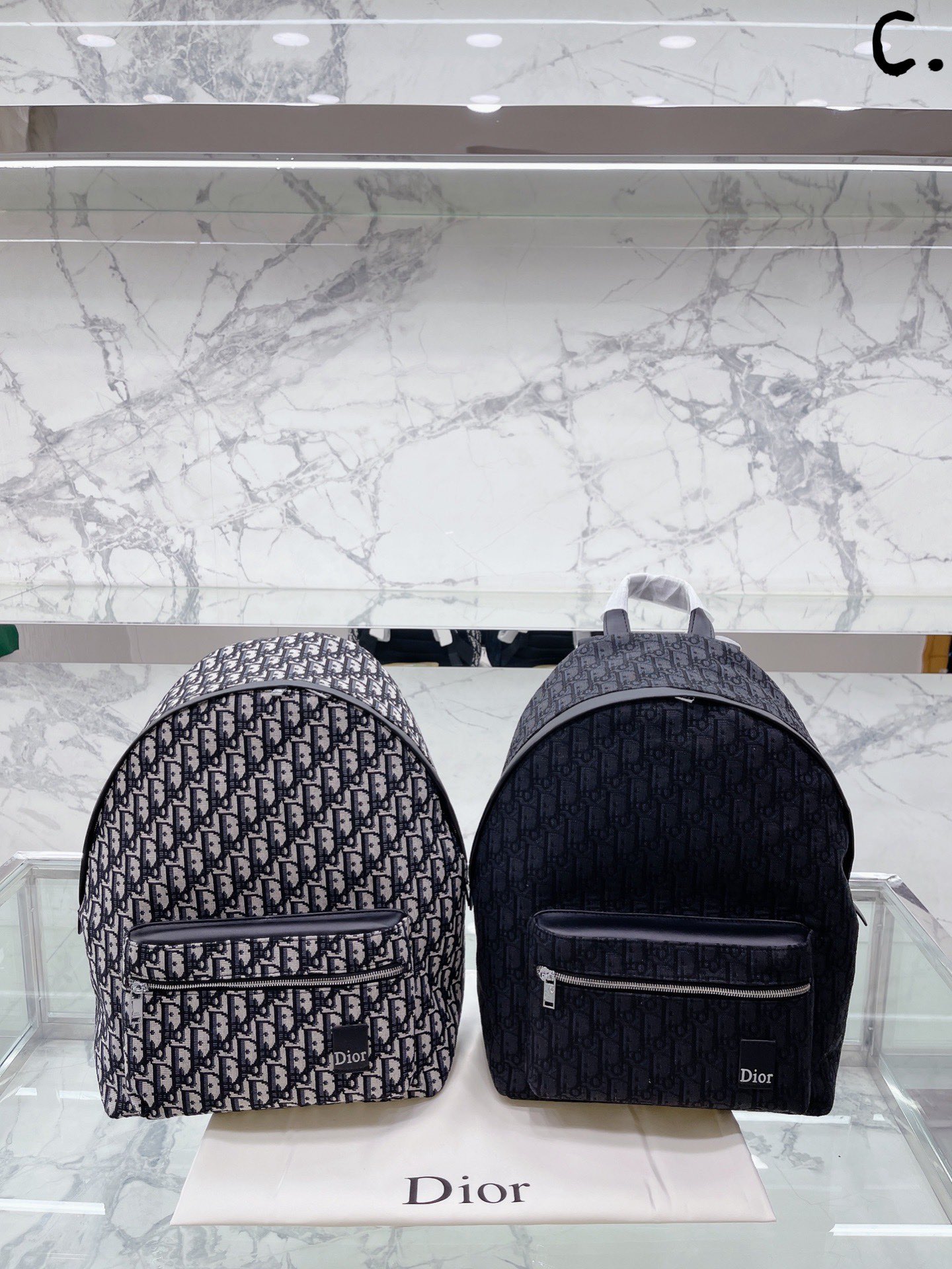 Dior Bags Backpack Calfskin Canvas Cowhide