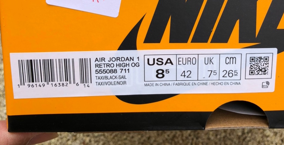 aj1黑黄脚趾尺码40.5-47.5特供版-LJR出品-AirJordan1HighOG“YellowT