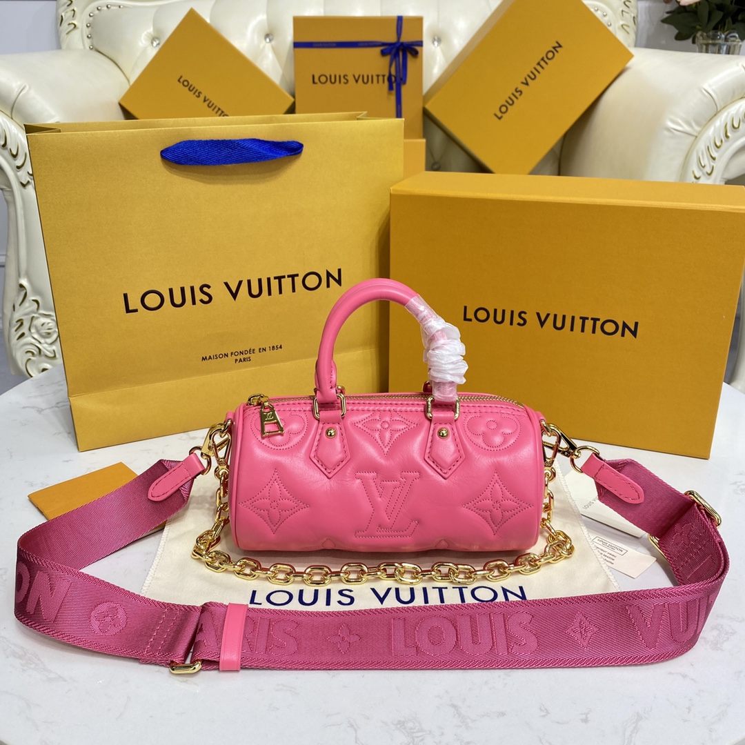 Online From China Designer
 Louis Vuitton LV Papillon BB Bags Handbags Black Red White Embroidery Cowhide Chains m59800