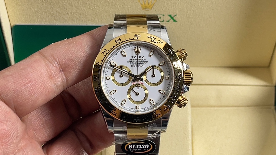 Replica all'ingrosso
 Rolex Daytona Orologio da Polso Oro Giallo Splicing