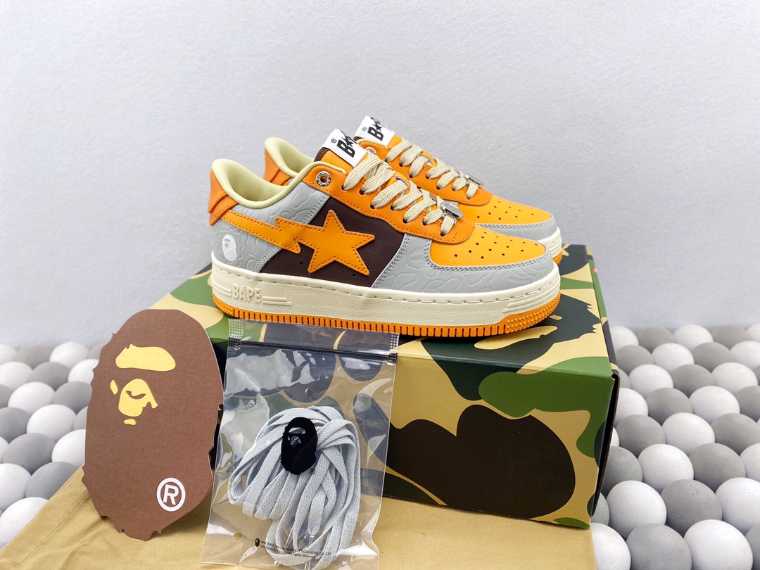 BAPE STA LOW gris naranja! Versión económica ¡El mejor lote en términos de rentabilidad! Talla: 36 38 40 41 42 42.5 43 …