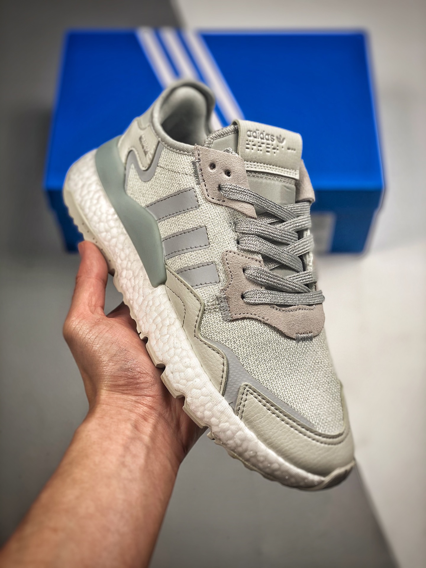 -2 Adidas/Adidas Nite Jogger Trébol Corredor Nocturno Zapatillas Retro de materiales originales, suela original, molde …