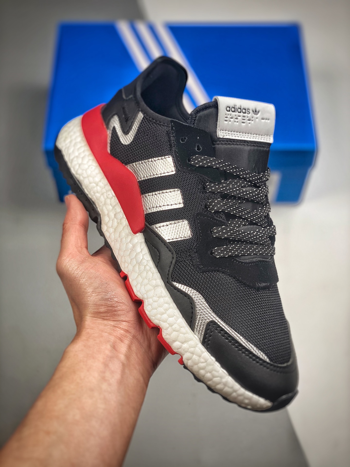 -2 Adidas/Adidas Nite Jogger Trébol Corredor Nocturno Zapatillas Retro de materiales originales, suela original, molde …