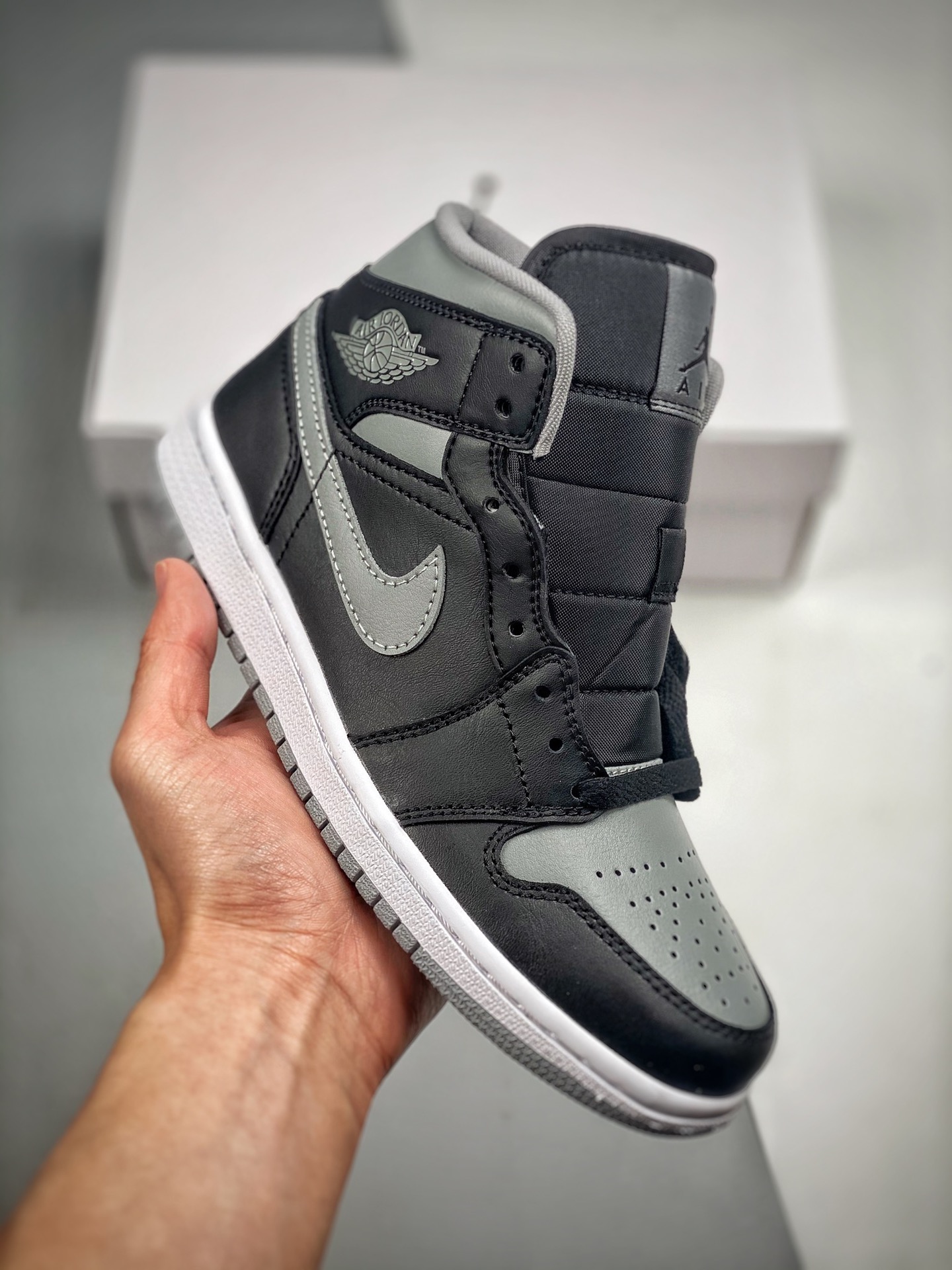 -4 Versión de verificación Air Jordan 1 Mid sombra gris, el mejor mid-top del mercado, calidad tope! La única versión c…
