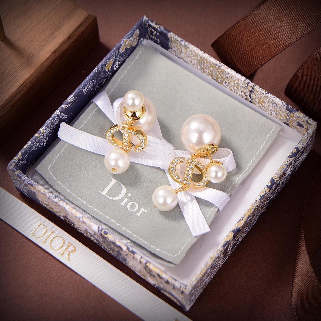 Dior Jewelry Earring Yellow Brass