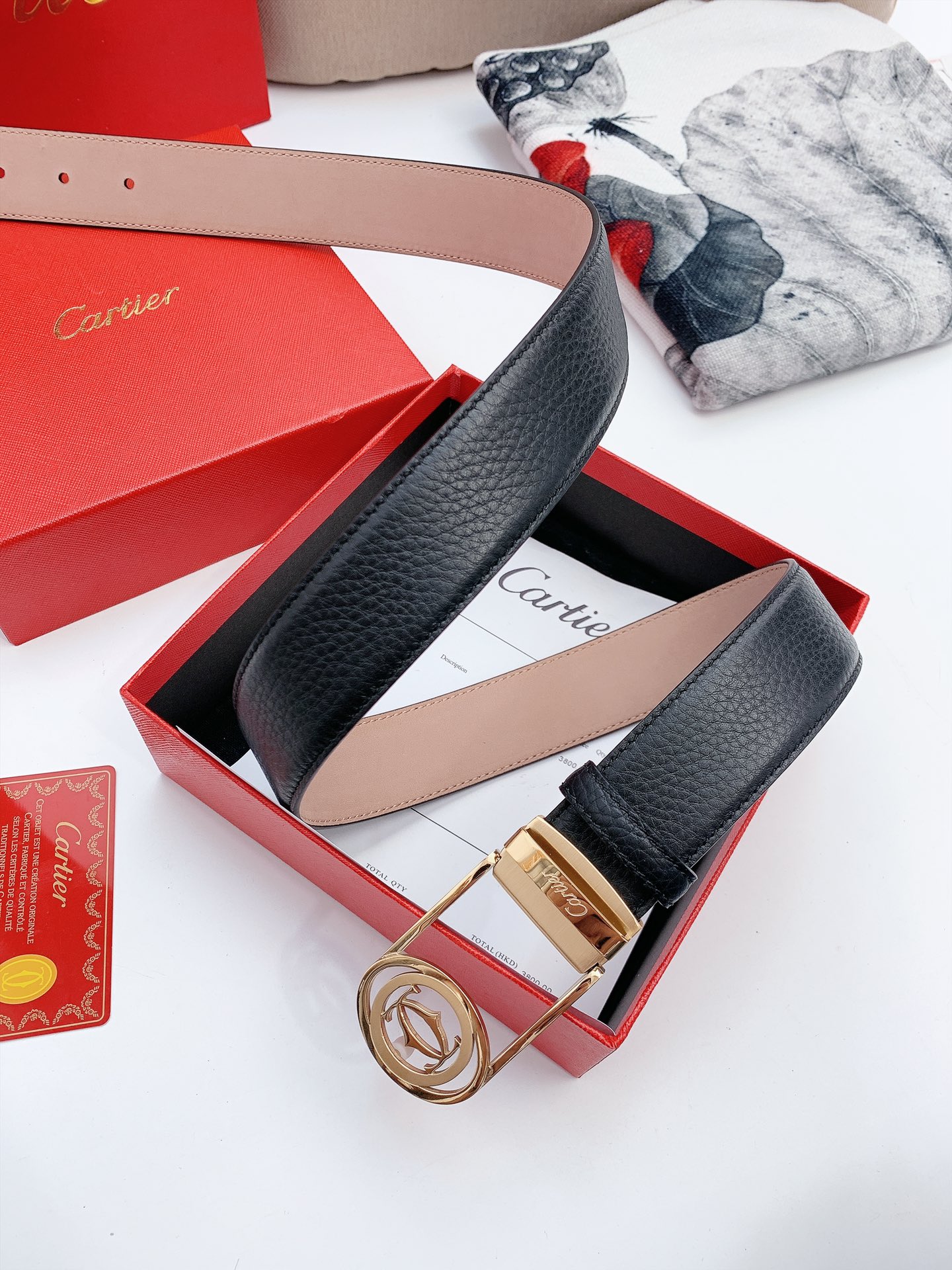 Imported Calf Leather Calcium Belts: High Quality, 3.5 cm Width. - 图片 3