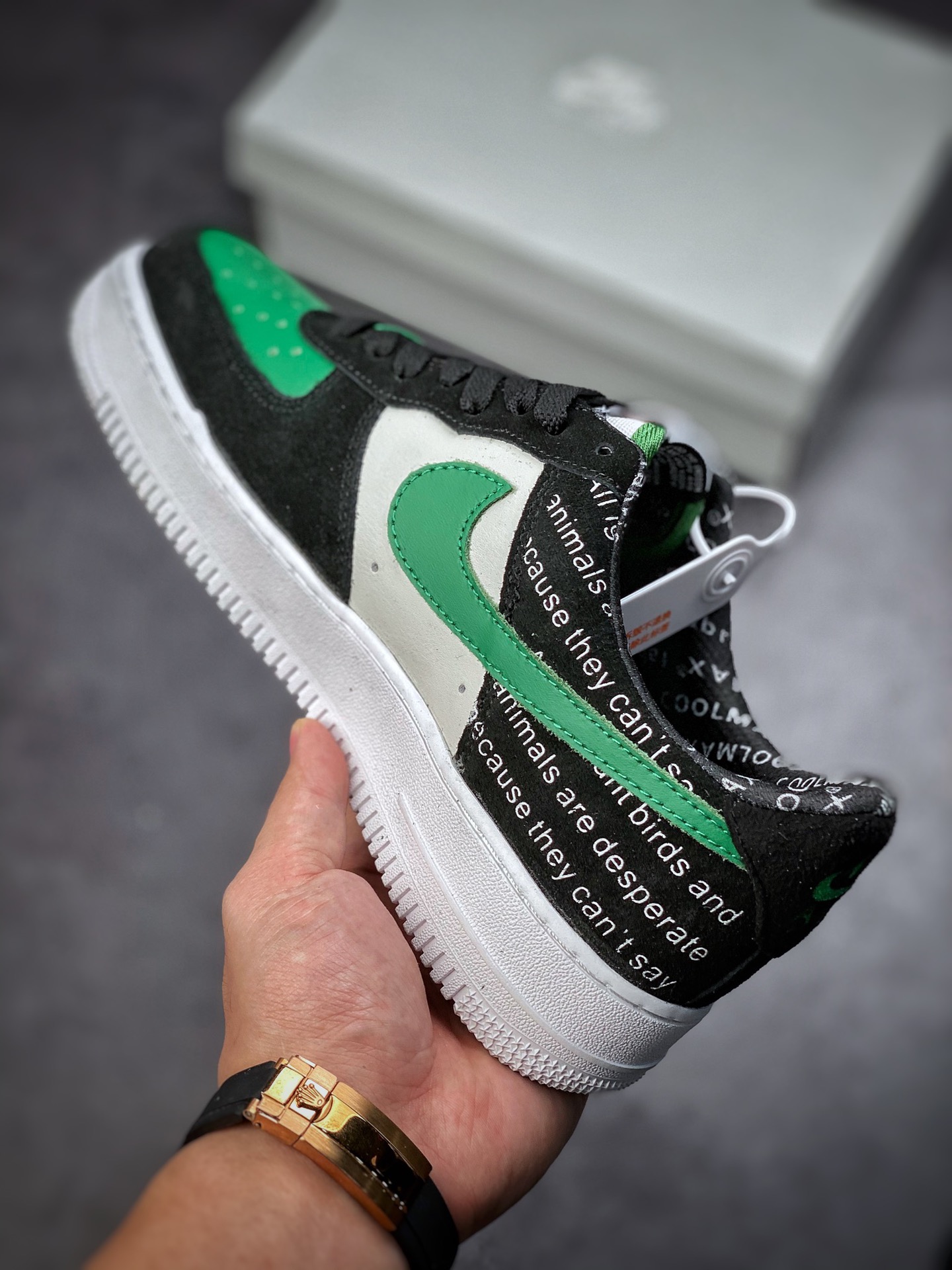200 Nike Air Force 1 Low 07 黑绿字母 CZ0339-001