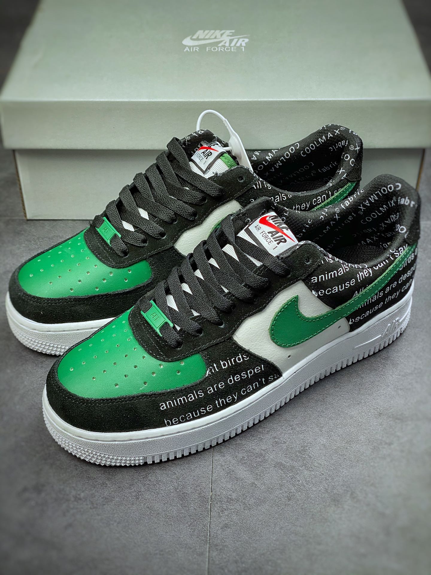 200 Nike Air Force 1 Low 07 黑绿字母 CZ0339-001