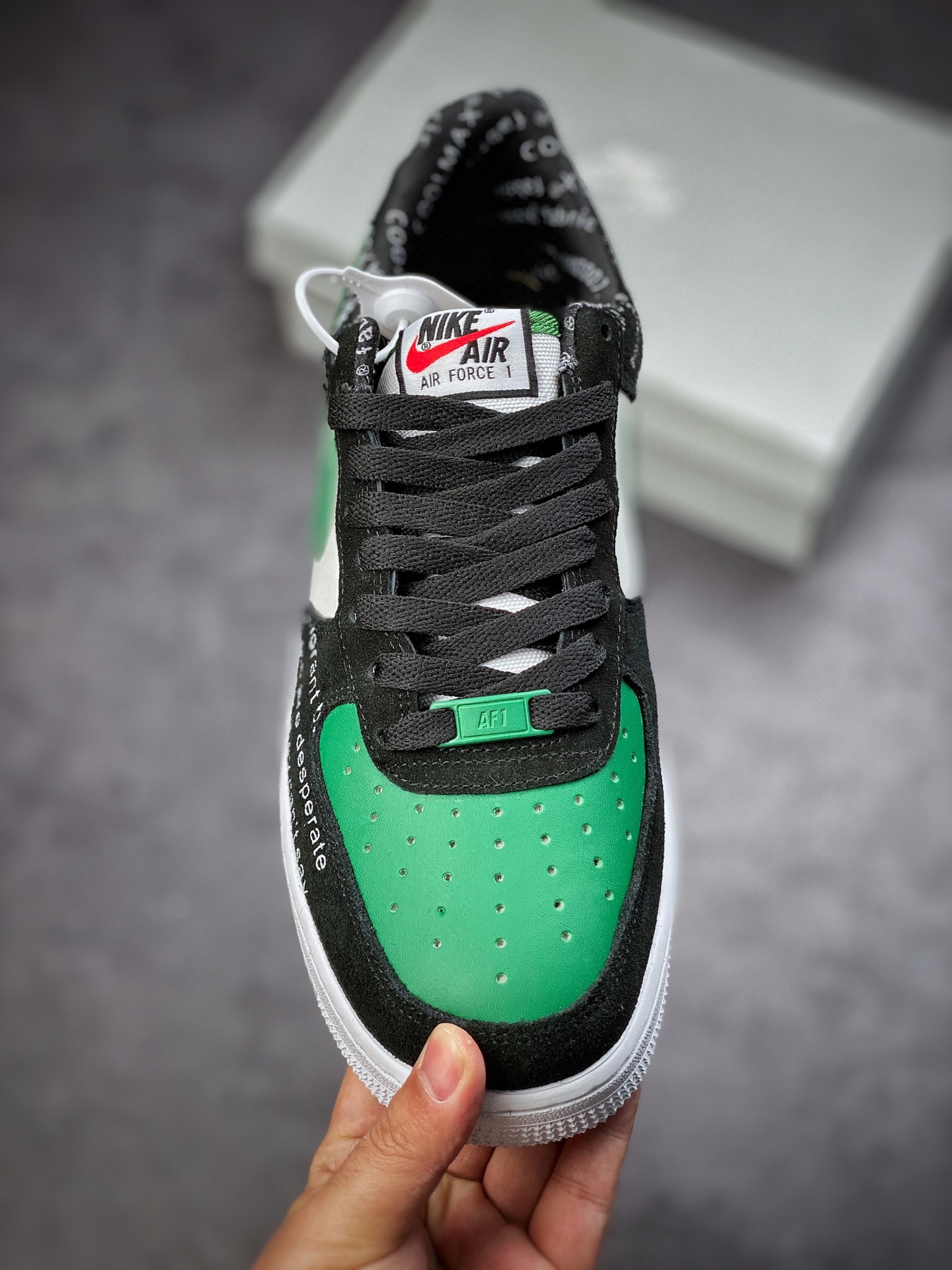 200 Nike Air Force 1 Low 07 黑绿字母 CZ0339-001