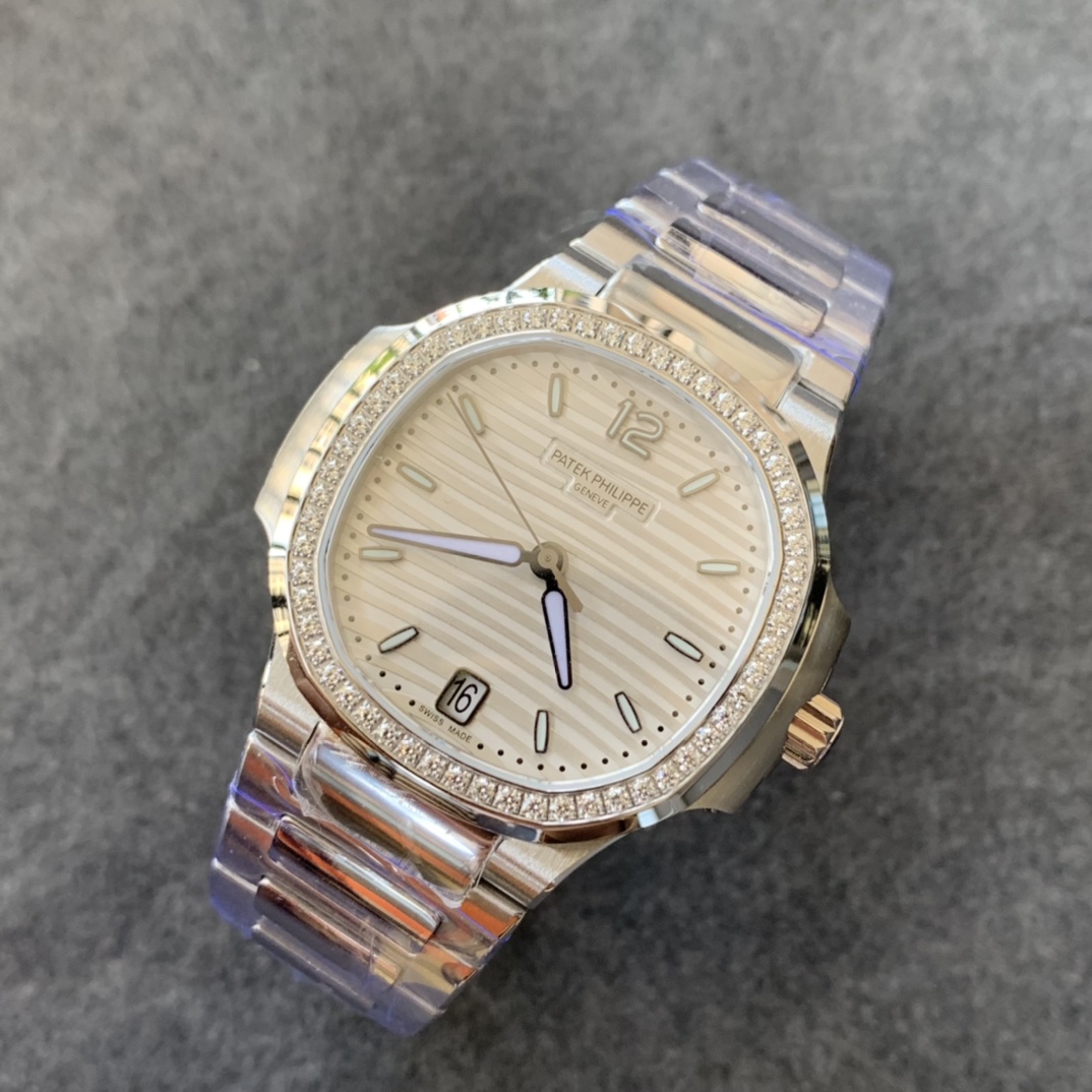 百达翡丽运动优雅系列鹦鹉螺女款7118型号1.全新订制版Cal.324SC一体自动上链机芯