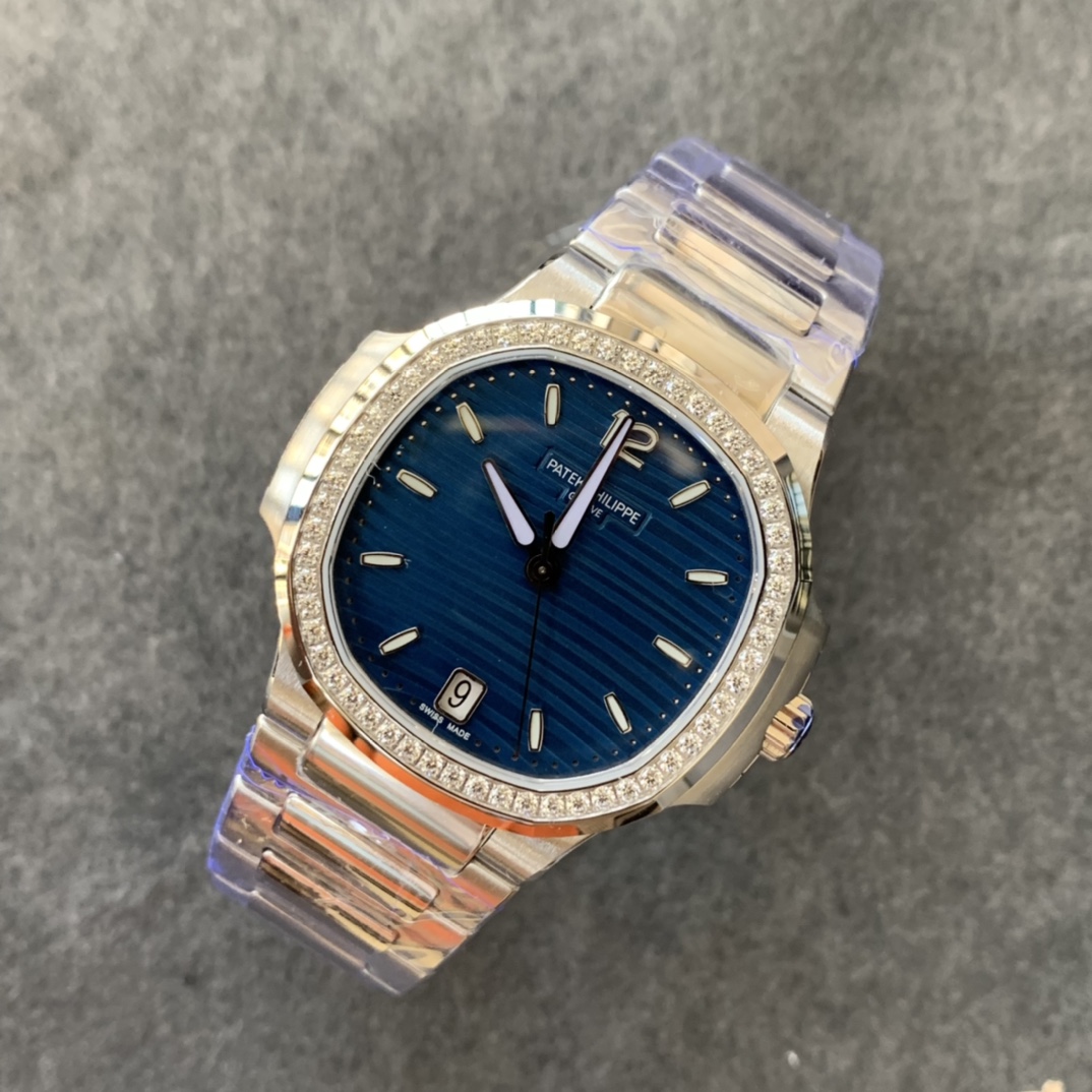 百达翡丽运动优雅系列鹦鹉螺女款7118型号1.全新订制版Cal.324SC一体自动上链机芯