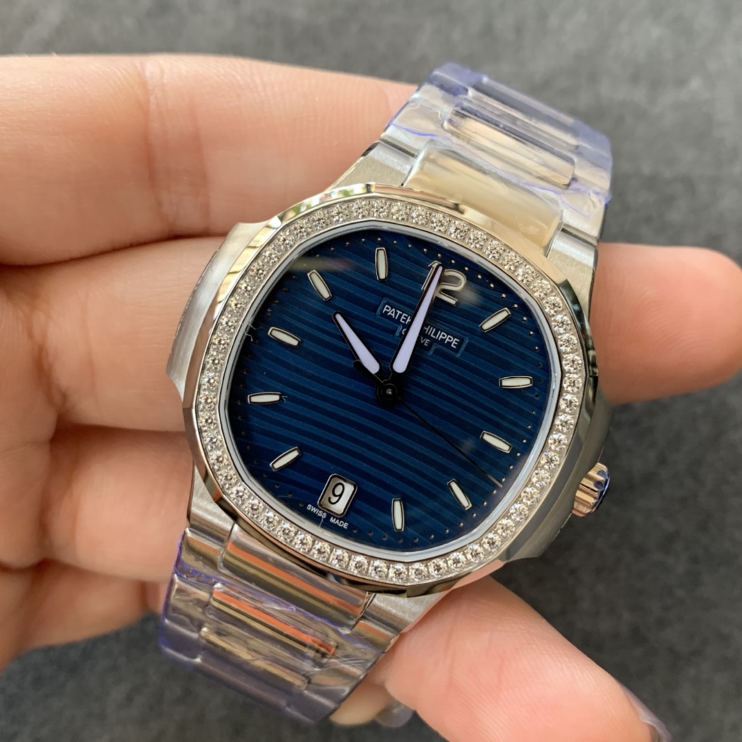 百达翡丽运动优雅系列鹦鹉螺女款7118型号1.全新订制版Cal.324SC一体自动上链机芯