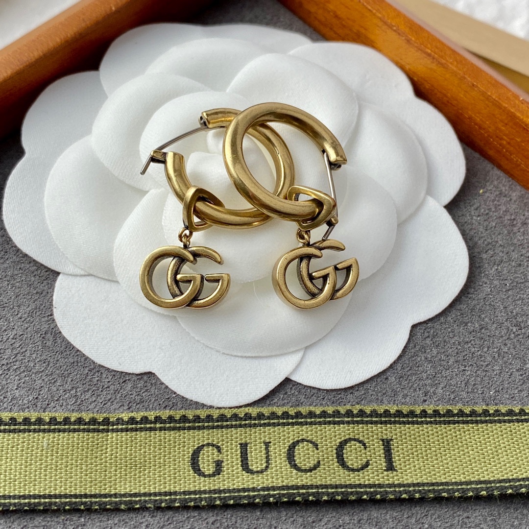 Gucci Jewelry Earring Gold White