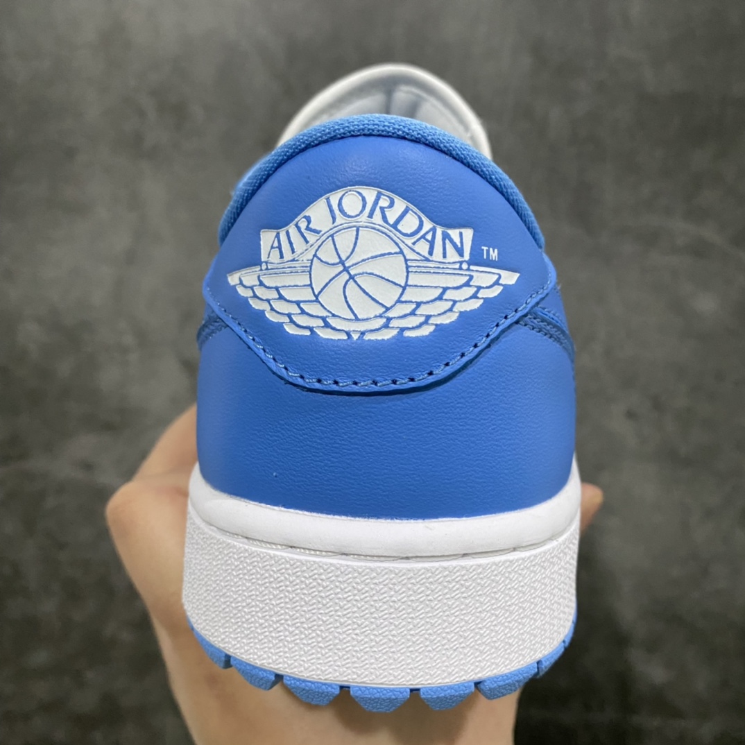 图片[3]-纯原AJ1 高尔夫系列上架 Air Jordan AJ1 Low Golf 北卡蓝 原鞋开模 私模大底开发 原厂内置气垫 全头层小牛皮 高清洁度 正确上翘鞋型 鞋舌AJ原厂专用牛津布+AJ专用反口珍珠布 原厂无杂质高弹内里海棉+特殊封边弹力鞋带 货号：DD9315-100 尺码：36-46-选品中心