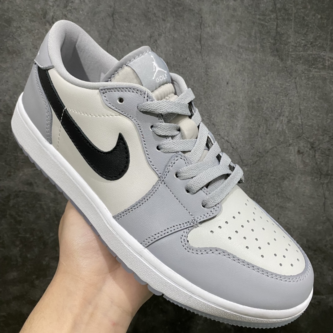 图片[4]-纯原aj1 高尔夫系列上架 Air Jordan AJ1 Low Golf 狼灰 小迪奥 原鞋开模 私模大底开发 原厂内置气垫 全头层小牛皮 高清洁度 正确上翘鞋型 鞋舌AJ原厂专用牛津布+AJ专用反口珍珠布 原厂无杂质高弹内里海棉+特殊封边弹力鞋带 货号：DD9315-002 尺码：36-46-选品中心