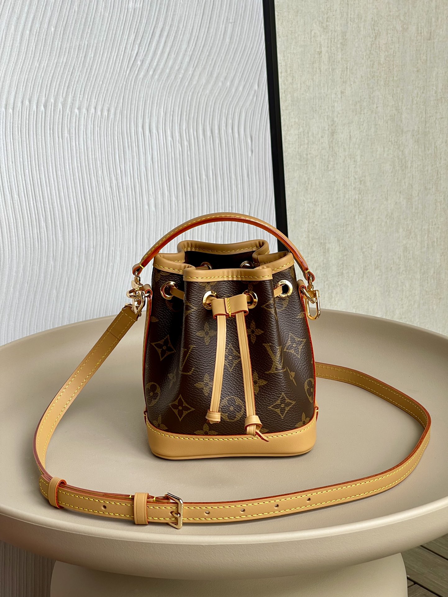 Louis Vuitton Handbags Bucket Bags Monogram Canvas Cowhide Mini M81266