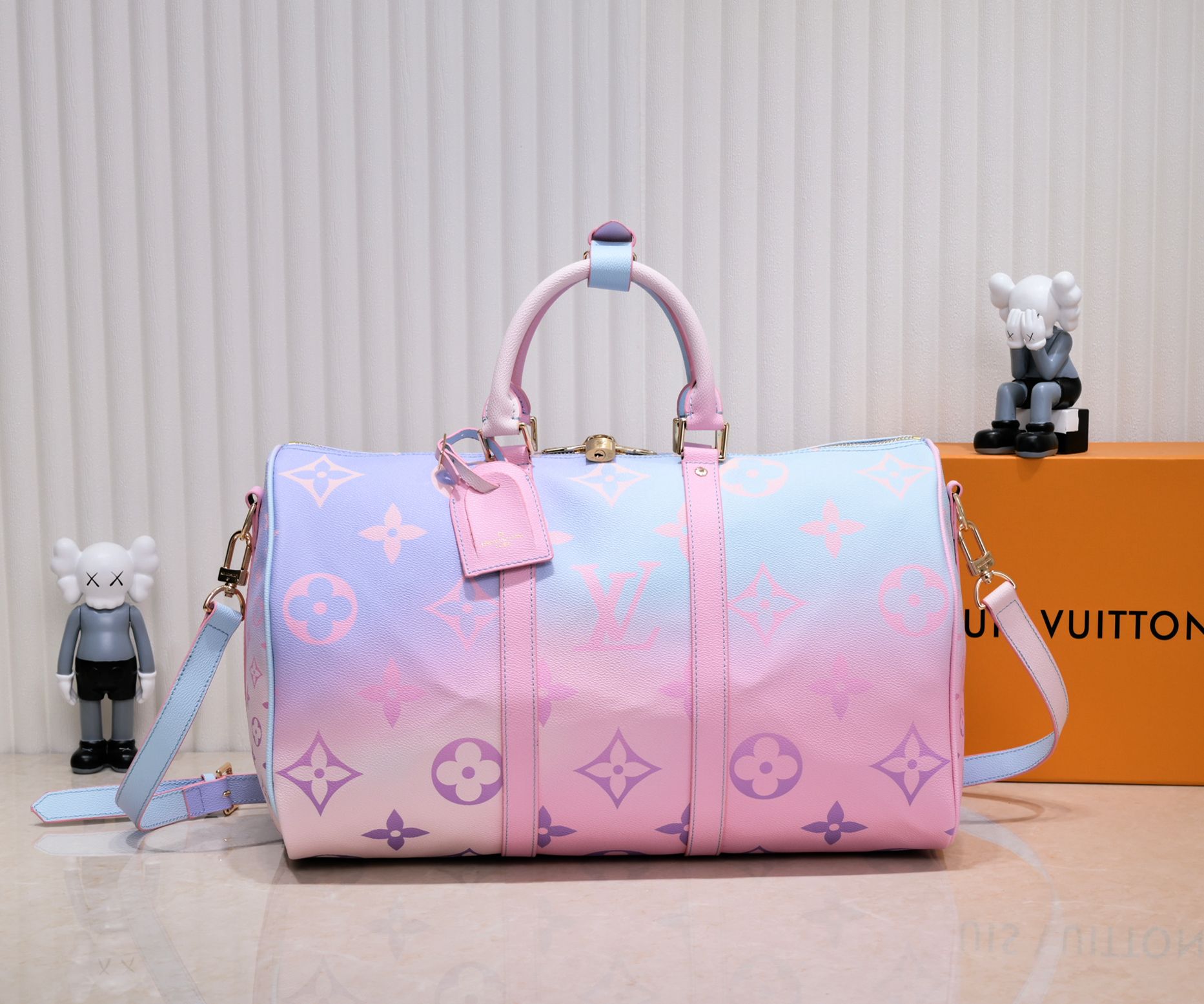 Find replica
 Louis Vuitton LV Keepall Travel Bags Pink Monogram Canvas Cowhide Fabric Spring Collection