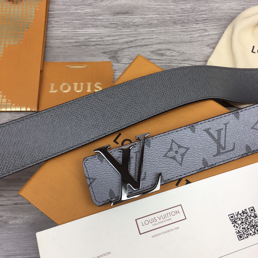 Louis Vuitton Belts Men Calfskin Canvas Cowhide