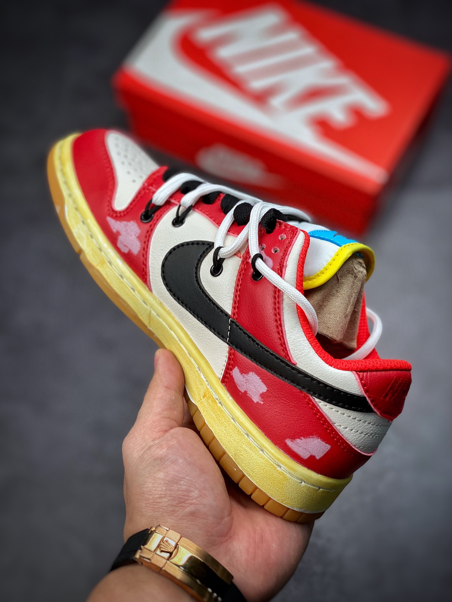 190 Futura x Nike Dunk Low SB联名 解构绑带滑板鞋 CZ2496-100