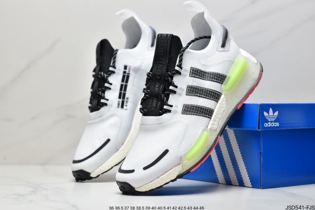 200 Adidas 阿迪达斯 NMD_V3 Boost 爆米花超弹中底 针织网面休闲运动跑鞋