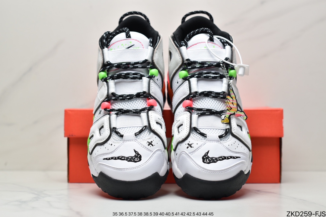 270 Air More Uptempo’96’Racer Pinkand Green Strike的中底采用渐变式DV1233-111