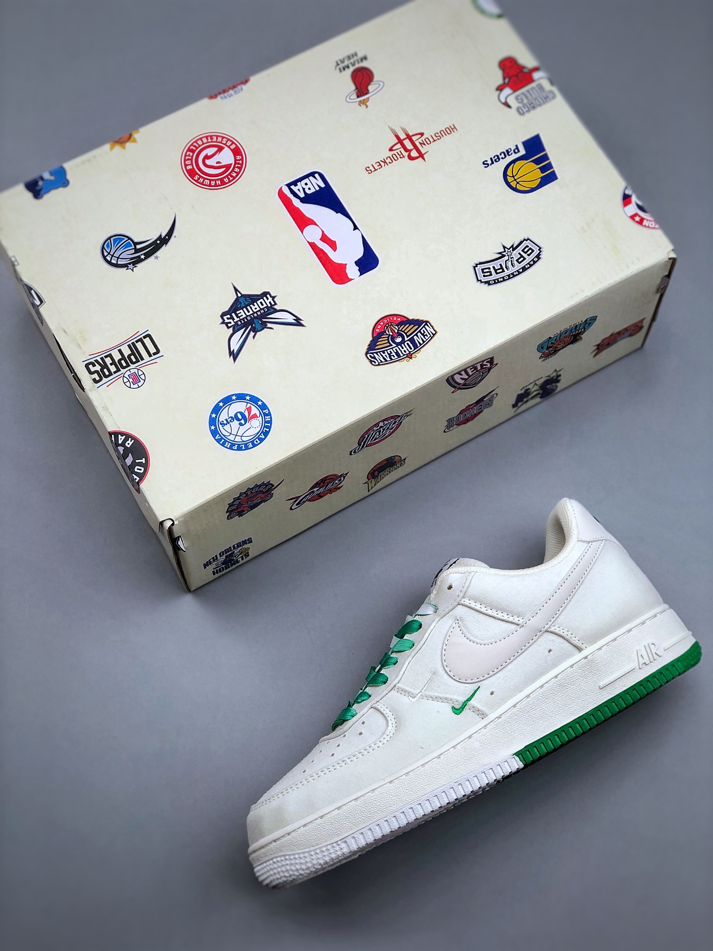 耐克nikeairforce107low白綠波士頓城市限定空軍一號低幫布面休閒板鞋