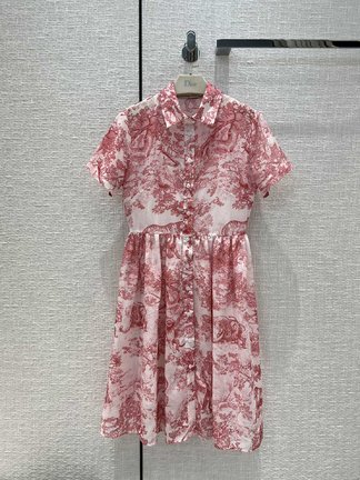 Dior Clothing Dresses Printing Cotton Spring Collection