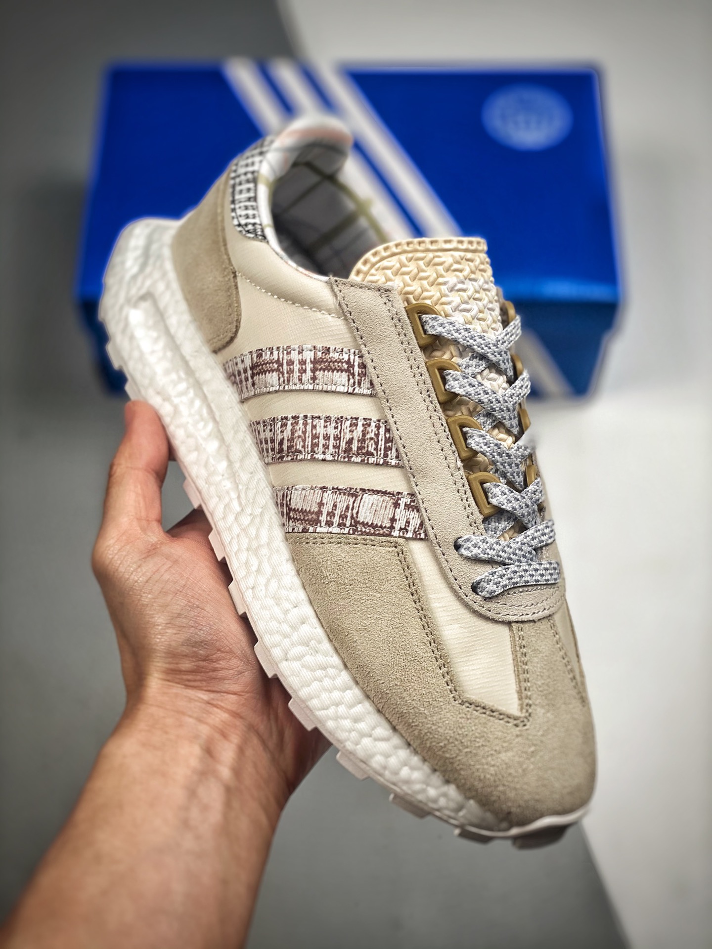 -2 Adidas Originals Retropy E5 palomitas velocidad ligera serie retro versátil transpirable zapatillas de running casua…