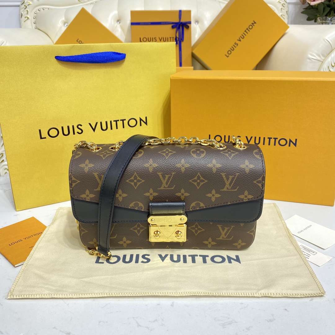 Louis Vuitton LV Pochette MeTis Handbags Crossbody & Shoulder Bags Black Brown Spring Collection Chains M46126