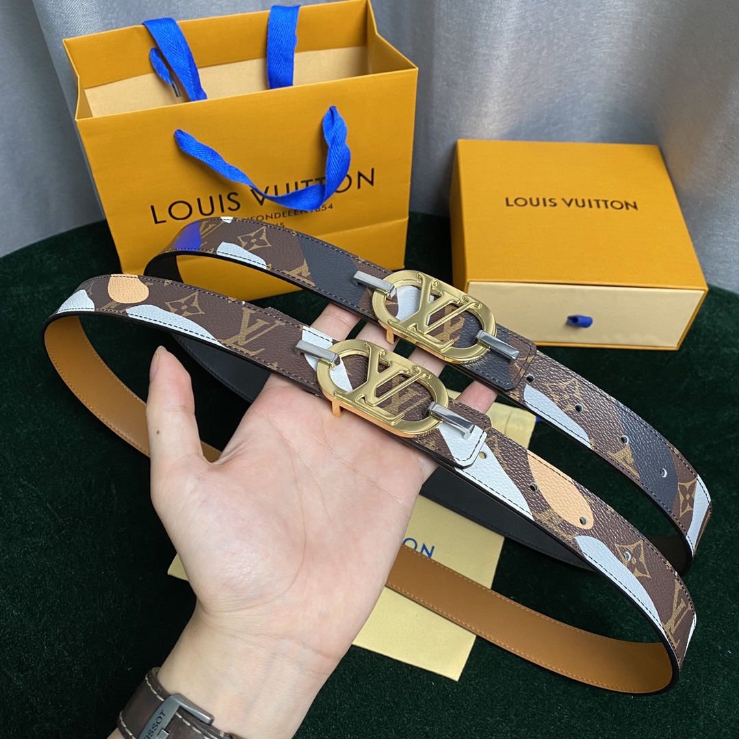 Designer High Replica
 Louis Vuitton Belts Women Calfskin Cowhide Summer Collection