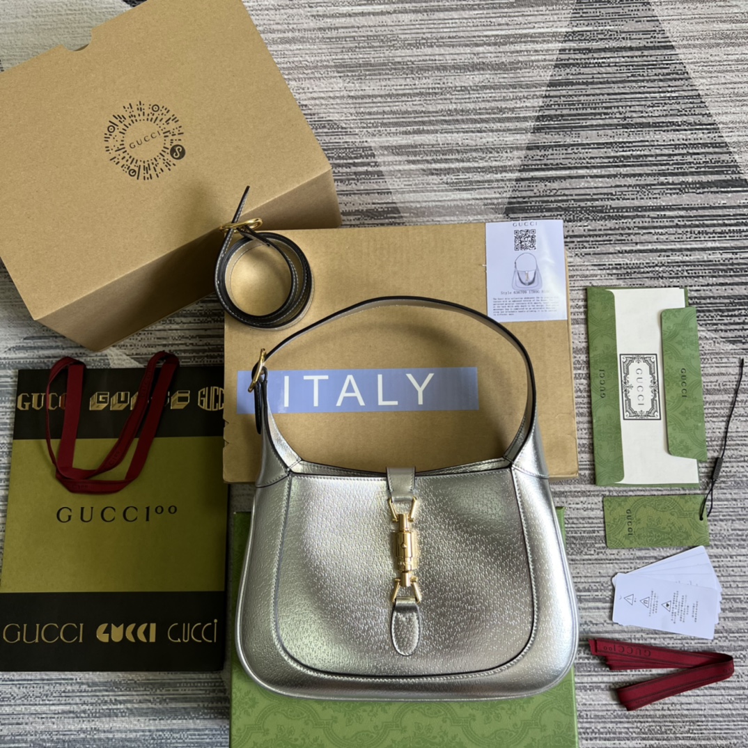 GUCCI Jackie 1961 сумка авечая скура срэбны