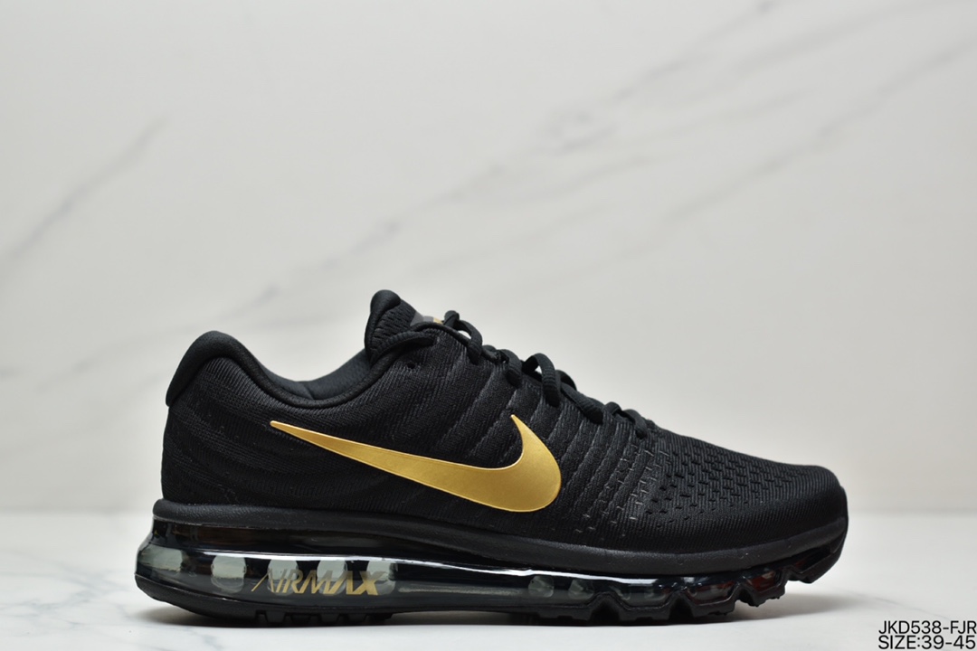 160 耐克Nike Air Max 2017 网面全掌气垫休闲运动百搭慢跑鞋 灰白 849559