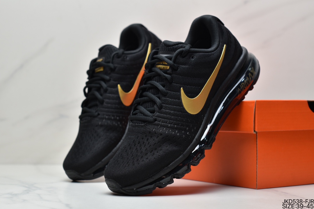 160 耐克Nike Air Max 2017 网面全掌气垫休闲运动百搭慢跑鞋 灰白 849559