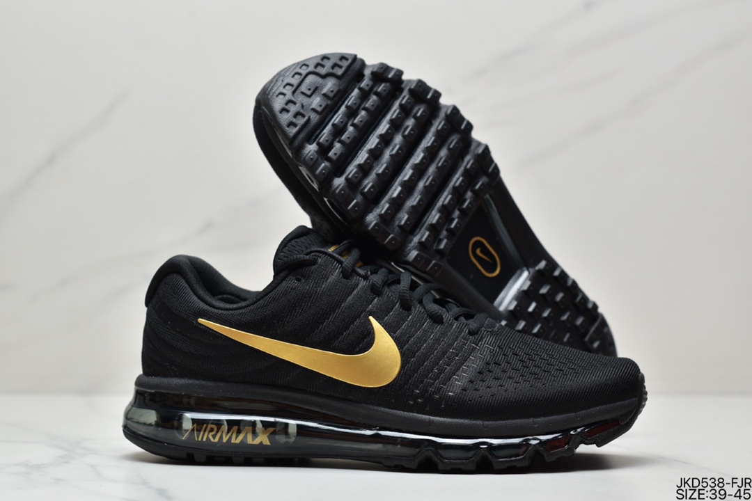 160 耐克Nike Air Max 2017 网面全掌气垫休闲运动百搭慢跑鞋 灰白 849559