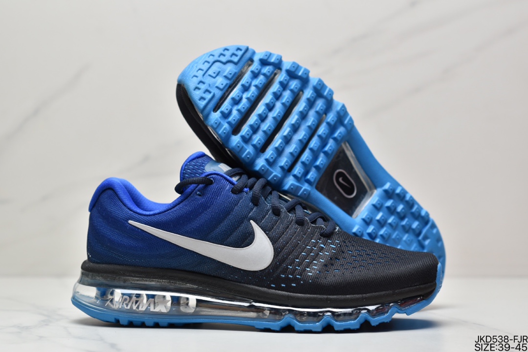 160 耐克Nike Air Max 2017 网面全掌气垫休闲运动百搭慢跑鞋 灰白 849559
