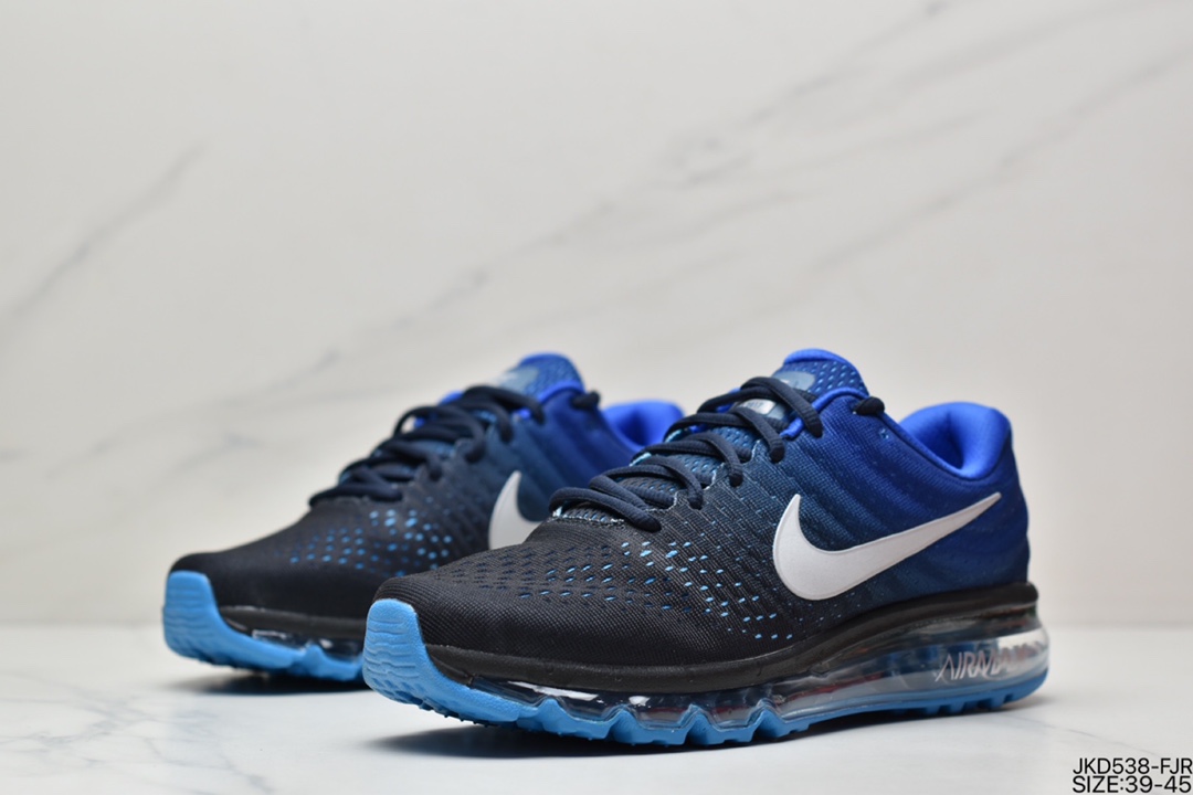 160 耐克Nike Air Max 2017 网面全掌气垫休闲运动百搭慢跑鞋 灰白 849559