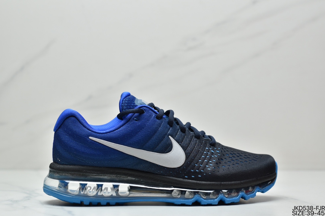 160 耐克Nike Air Max 2017 网面全掌气垫休闲运动百搭慢跑鞋 灰白 849559