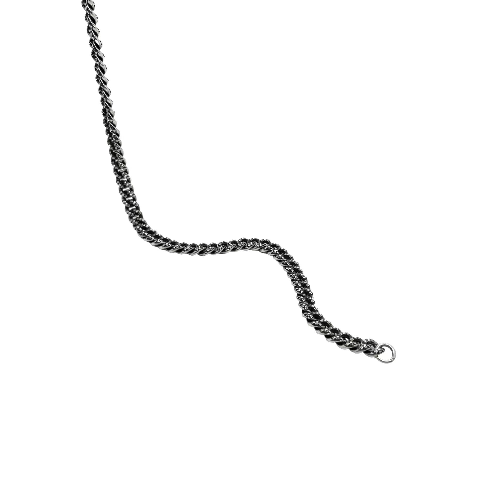 Chrome Hearts 𝐂𝐡𝐫𝐨𝐦𝐞 𝐡𝐞𝐚𝐫𝐭𝐬克罗心 满花链条十字项链 纯银材质 做旧 密集十字元素 龙虾扣 搭配