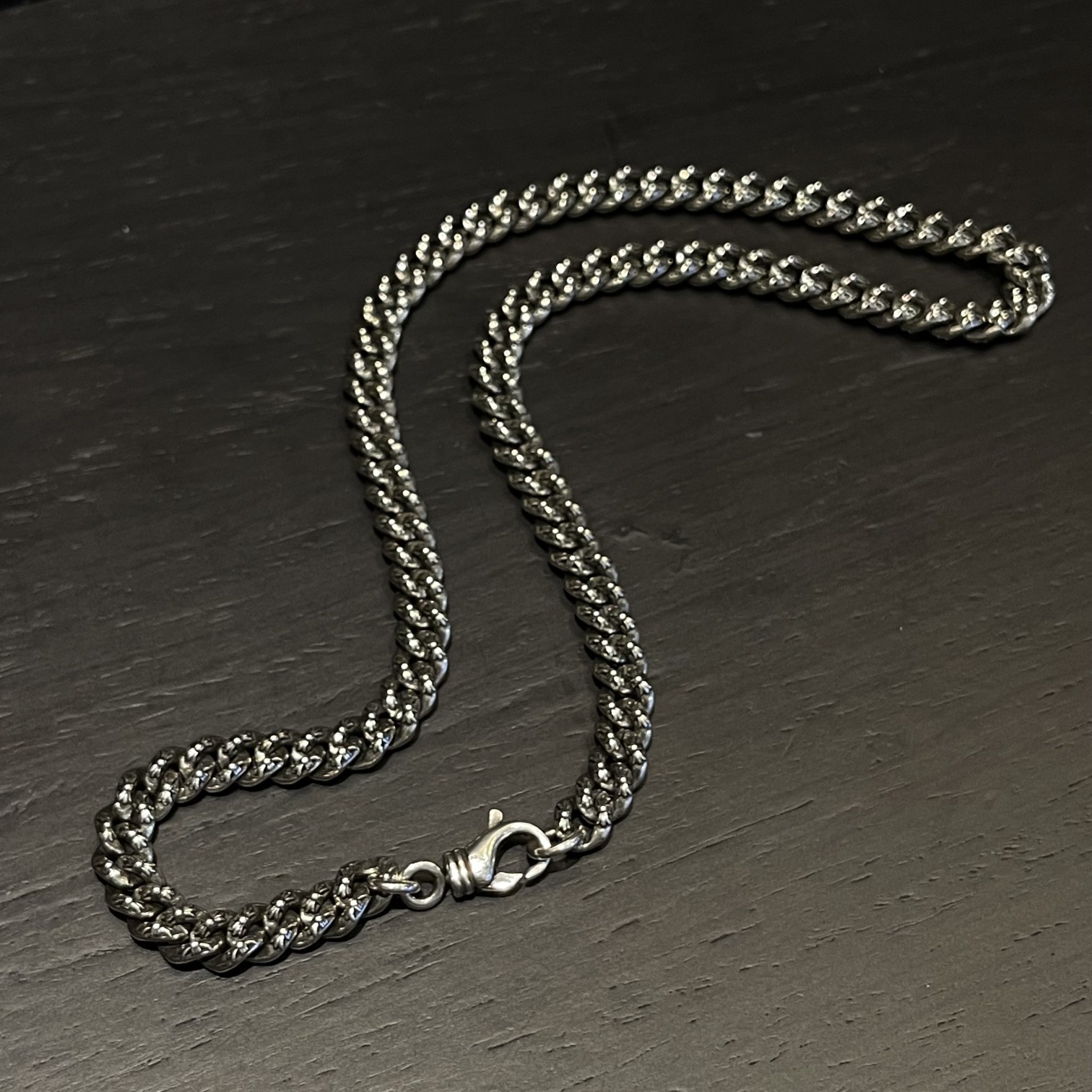 Chrome Hearts 𝐂𝐡𝐫𝐨𝐦𝐞 𝐡𝐞𝐚𝐫𝐭𝐬克罗心 满花链条十字项链 纯银材质 做旧 密集十字元素 龙虾扣 搭配