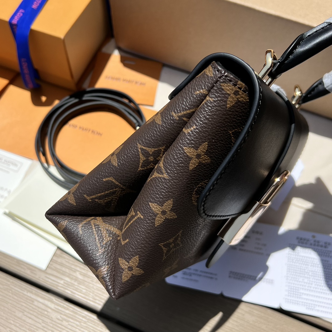 非市场普通货 进口皮料半钢五金 m44141尺寸:20×16×7.5cmLV海外渠道资源特供Locky 