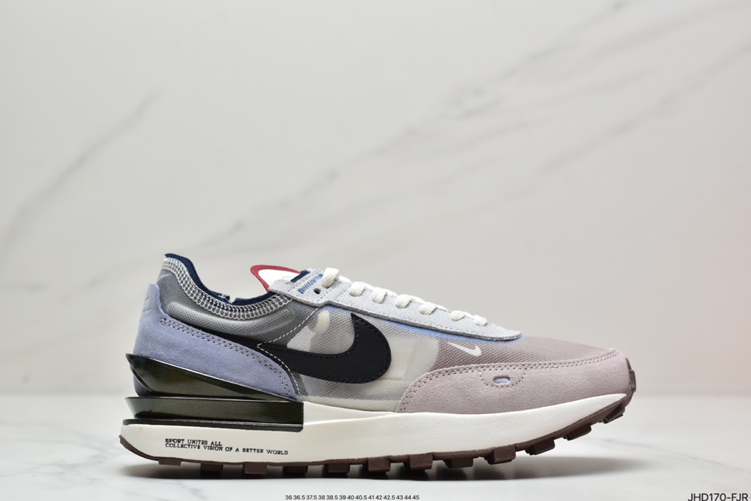 190 Nike Waffle One”Milk Hyper Crimson”华夫一代系列华夫复古慢跑鞋 DA7995