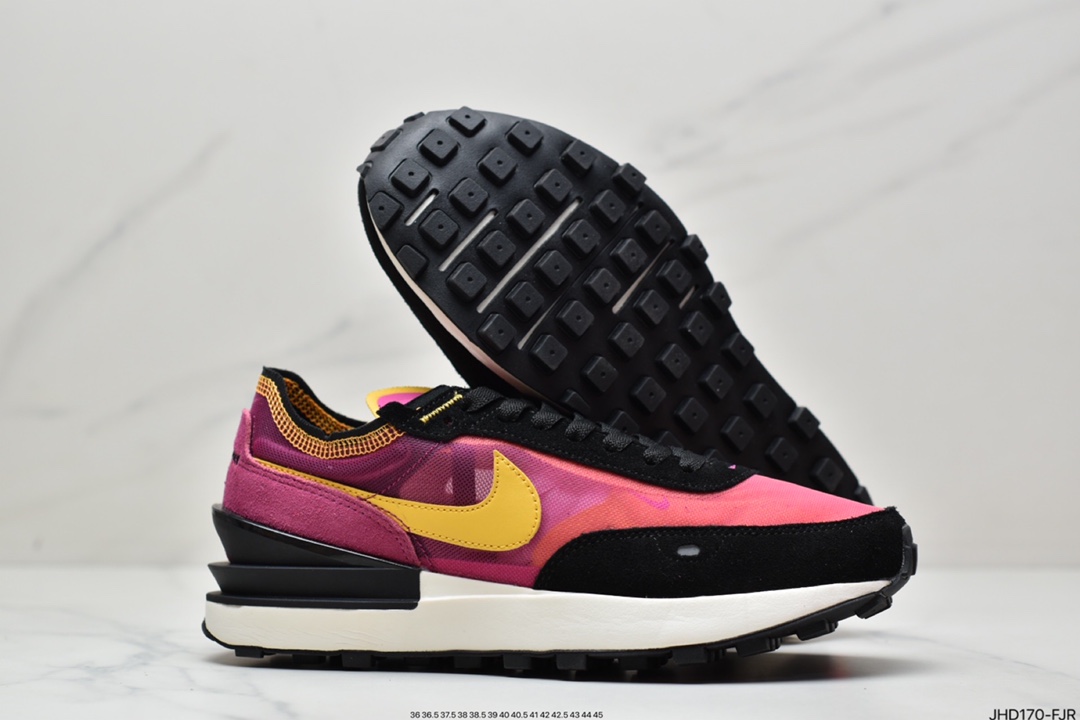 190 Nike Waffle One”Milk Hyper Crimson”华夫一代系列华夫复古慢跑鞋 DA7995
