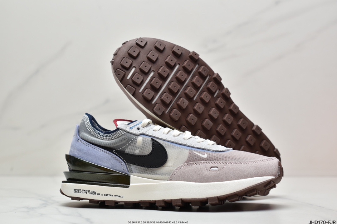 190 Nike Waffle One”Milk Hyper Crimson”华夫一代系列华夫复古慢跑鞋 DA7995