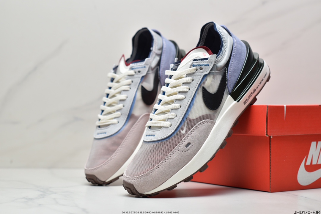 190 Nike Waffle One”Milk Hyper Crimson”华夫一代系列华夫复古慢跑鞋 DA7995