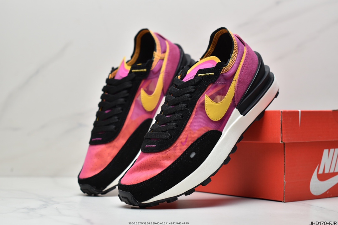 190 Nike Waffle One”Milk Hyper Crimson”华夫一代系列华夫复古慢跑鞋 DA7995