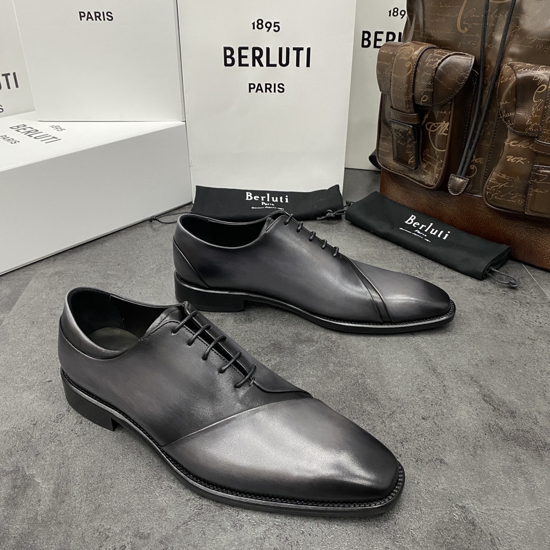 💋💍Berlut*/布鲁提 手工精品男士正装皮鞋  专柜同步火热款牛津鞋  成功人士标配 固特异工艺  