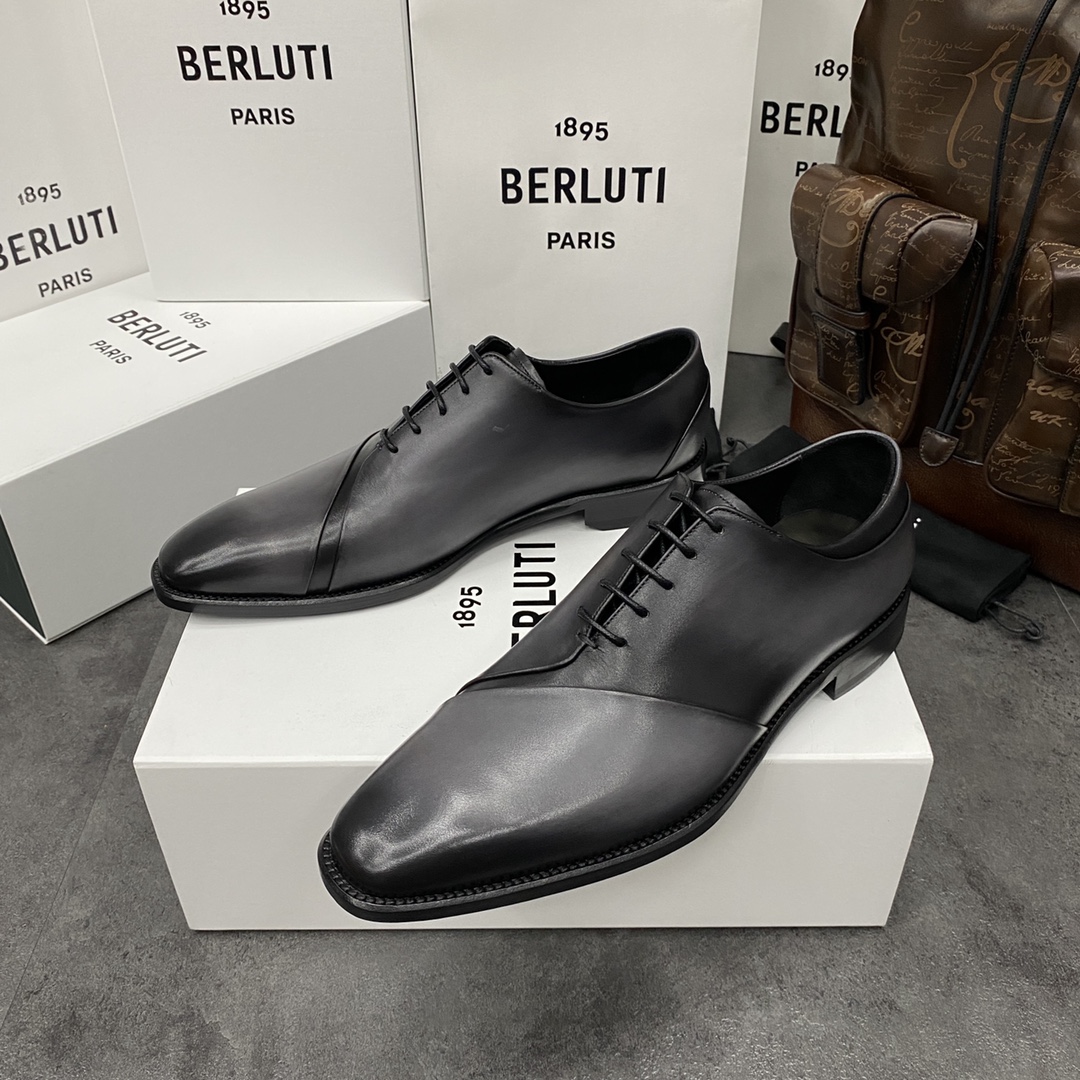 💋💍Berlut*/布鲁提 手工精品男士正装皮鞋  专柜同步火热款牛津鞋  成功人士标配 固特异工艺  